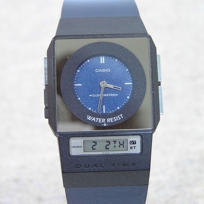 RETRO CASIO FILM WATCH FS-01 90s Digital Watch Ana Digi Japan Model Blue