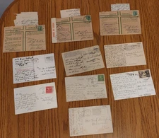 VINTAGE CORRESPONDENCE LETTERS & POSTCARDS EARLY 1940S