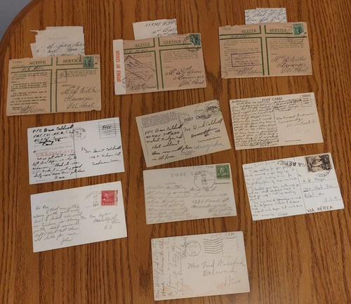VINTAGE CORRESPONDENCE LETTERS & POSTCARDS EARLY 1940S
