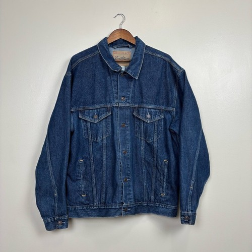 Vtg Levi Strauss Jacket Mens XL Blue Standard Trucker 100% Cotton Denim Coat