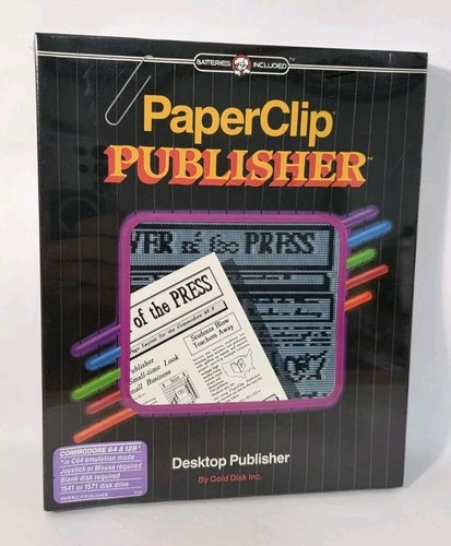 Vintage NEW SEALED Paperclip Publisher Commodore 64/128 By Gold Disk