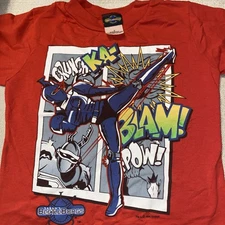 VTG 1996 Saban's Beetleborgs Comic TV Show Toddler T-Shirt Size 7 red