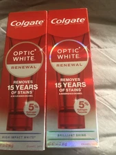 Lot Of 2 colgate optic white pro series Renewal  3.0 Oz Exp 12/2026