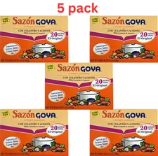 Goya Sazon Seasoning Coriander & Annatto, 100 Packets Pack of 5