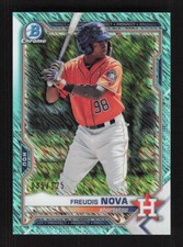 Freudis Nova 2021 Bowman Chrome Prospects Aqua Shimmer Refractor #/125 #BCP-56