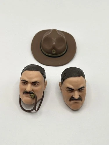 GIJoe Classified Series Sgt. Slaughter #173 Head Lot With Hat Fodder 1/12 Scale