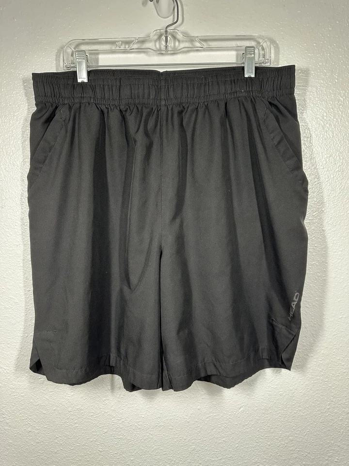 HEAD Shorts Mens XL Black Athletic Training Activewear Elastic Waist Pockets - Image 2 of 4
