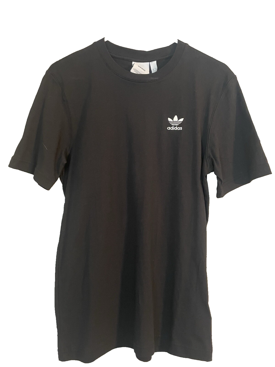 NWT New Mens XS Extra Small Cotton Black Adidas Trefoil T-Shirt