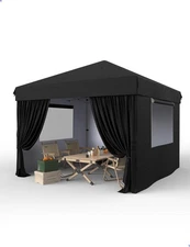 10x10 ft Canopy, Portable Pop-up Canopy with 4 Sidewalls, Waterproof UV