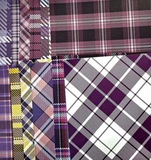 Purple Plaid Craft Paper 12 Sheets 8 1/4" x 5 5/8" Scrapbooking Card Making 