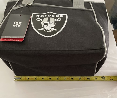 LOGO Brand NFL Las Vegas Raiders Insulated 16 Can Cooler Bag Tote #623-83-CR1 - Picture 9 of 11
