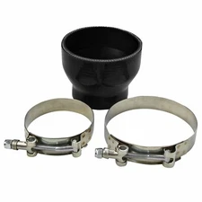 4" to 3" inch Black Silicone Reducer Coupler Turbo Pipe w/ 2x T-Bolt Clamps