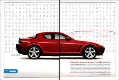 2006 Mazda RX-8 RX8 Sports Car 2 Page Vintage Print Ad Rotary Zoom Zoom Wall Art