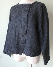 Flax Designs Compelling Cardigan M Nwot Black Honeycomb
