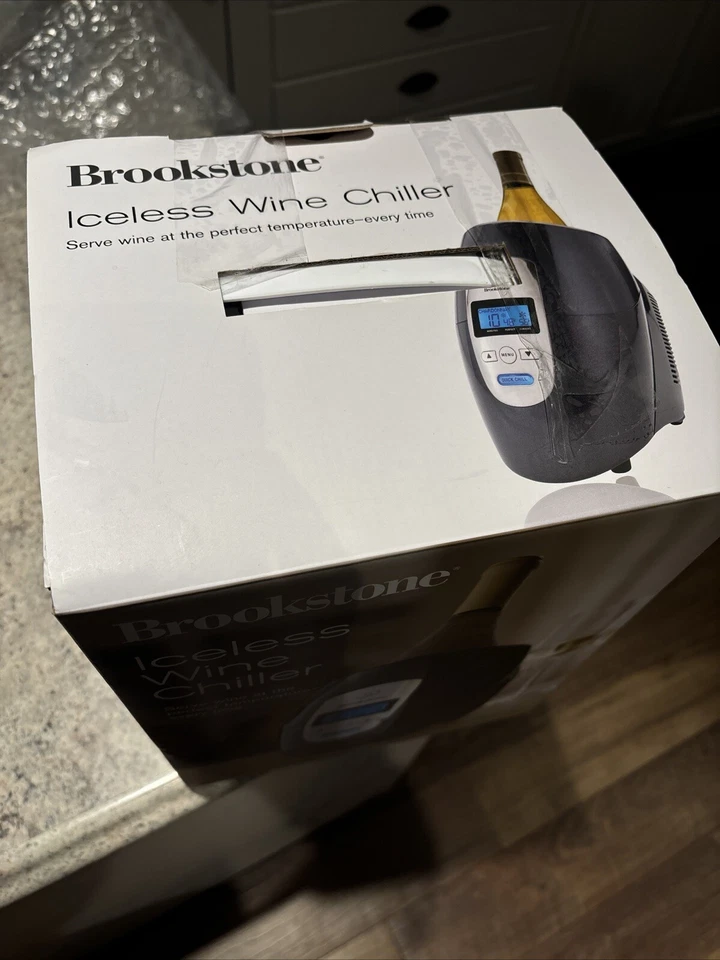 Nuevo cubo enfriador de vino Brookstone sin hielo enfriamiento rápido programable Foto 4 de 4