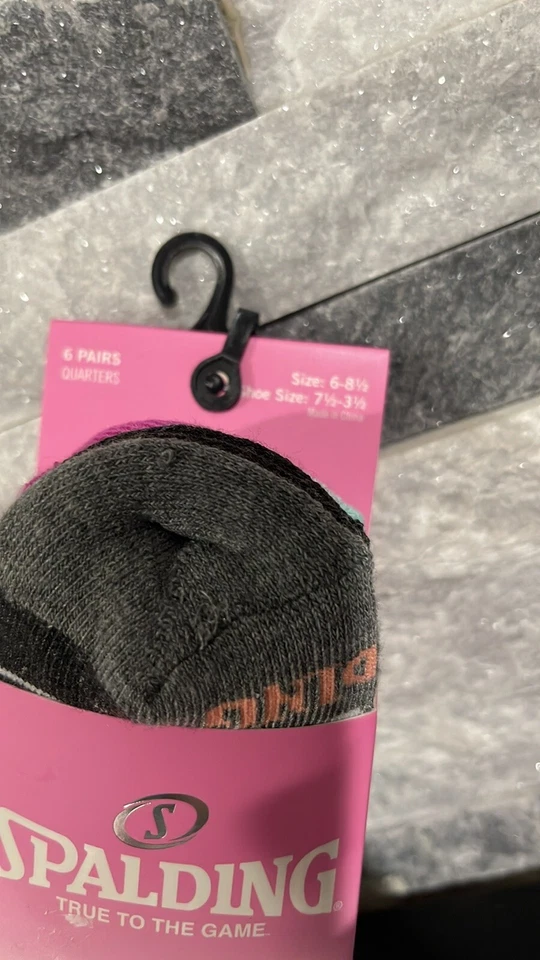 Spalding Girls / Boys Multicolored 6 Pairs Size 6-8.5 - Image 3 of 4