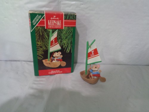 Ornamento ricordo Hallmark 1990 vintage - Mouseboat - Ed Seale - Foto 1 di 2