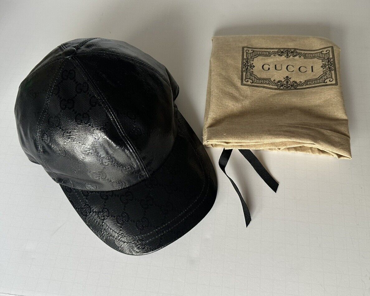 GUCCI キャップ　57 Blue Gucci Cotton Butterfly NY Yankee Baseball Hat Size 57