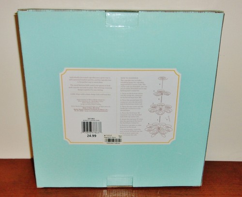 Martha Stewart Metal 4 Tier 18 Cupcake Dessert Dinner Party Buffet Stand Holder - Picture 9 of 10