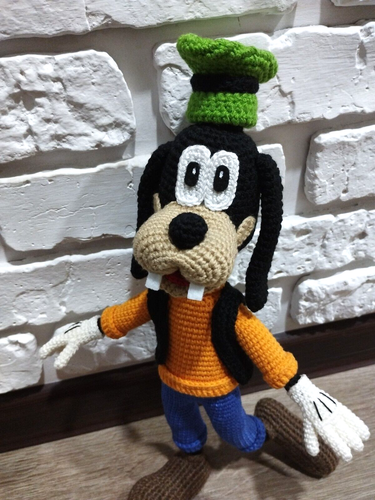Crochet Goofy doll Amigurumi Goofy doll Goofy keyring handmade goofy doll 12 inc - Picture 4 of 14