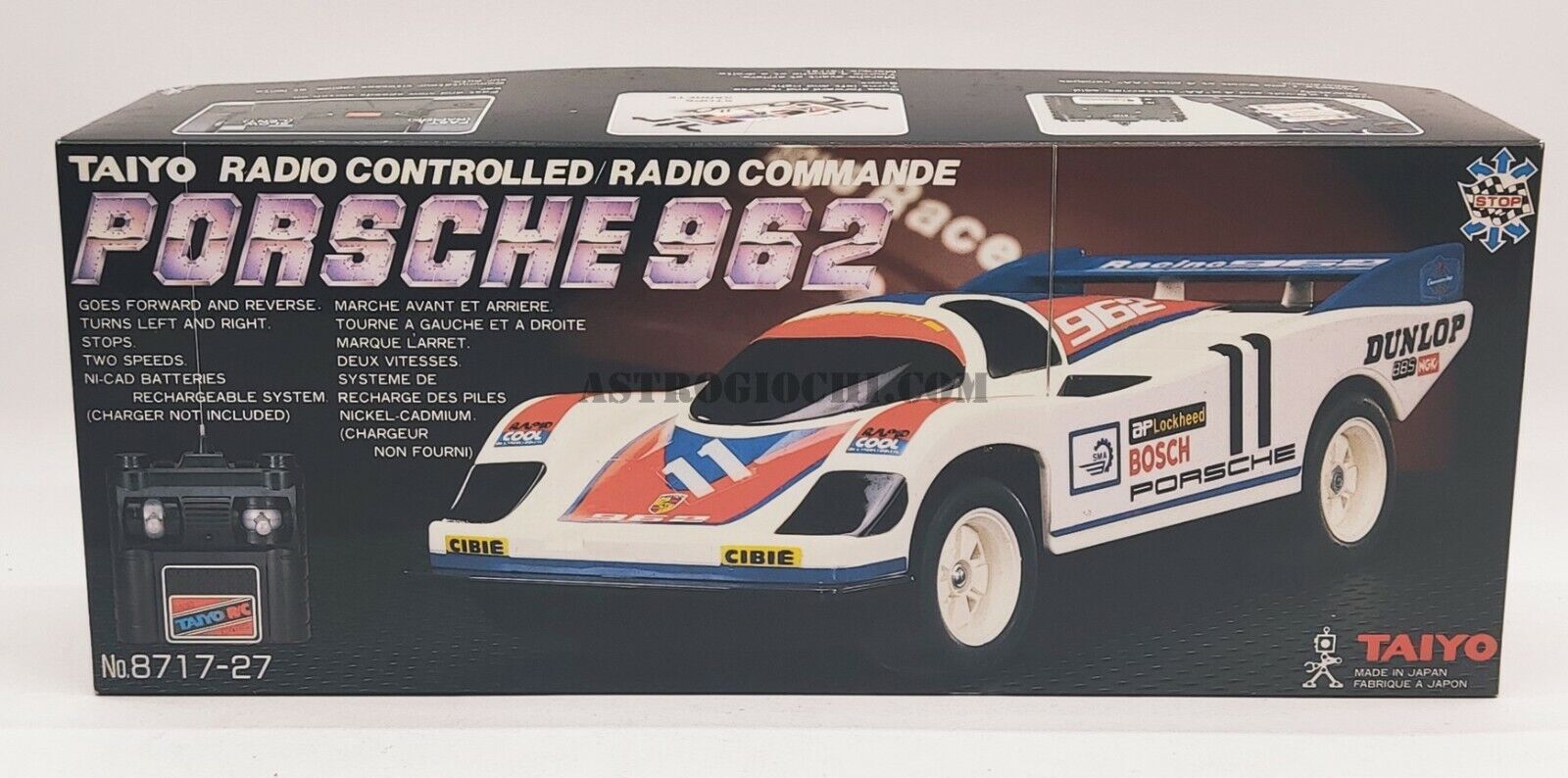 Taiyo Porsche 962 RC Radio Control New in Box Vintage 80 Never R