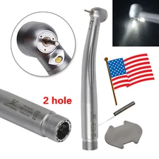 Yabangbang Dental E-Generator LED Optic 3 Way High Speed Handpiece 2Holes USA