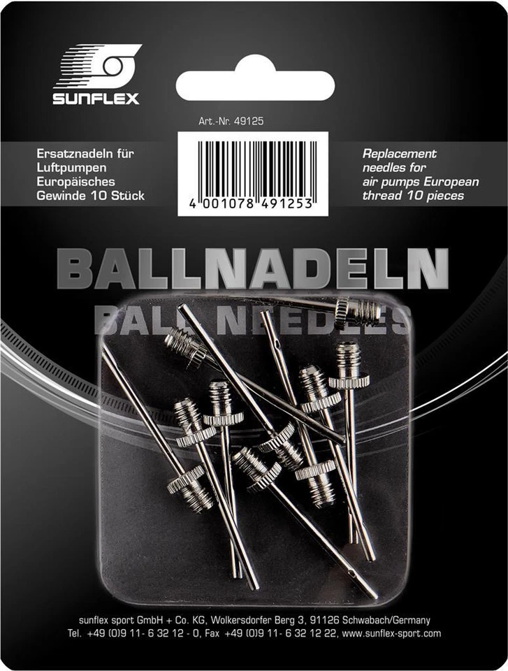 Sunflex Ersatznadeln Ballpumpe | Luftpumpe aufpumpen Ball Pumpe Ersatz Nadeln