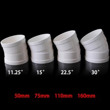 PVC Elbow Drainage Pipes  Fittings 11.25 /15 /22.5 /30  Bend Anti-odor 50-160mm