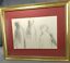 miniature 11  - Rare Robert Marx 1962 Figures Pencil Paper Drawing Framed Matted Listed Artist