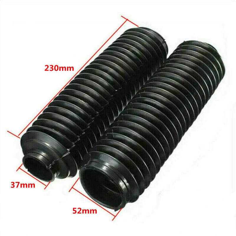 2X Rubber Front Fork Motorcycle Shock Absorber Dust Cover Gaiters Gators Boots — 第 3/4 张图片