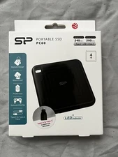 SP Silicon power PC60 SSD External hard drive 4TB USB-C with Adapter BRAND NEW