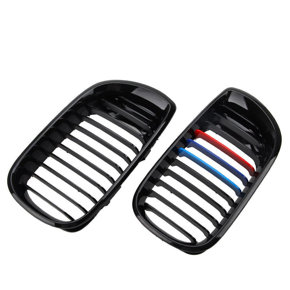 REJILLA RIÑONERA DELANTERA Negro Brillante Color M Se Adapta a BMW E46 4 PUERTAS 320i 325i 330i 2002~2005 Foto 4 de 4