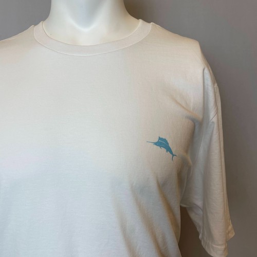 Tommy Bahama Shirt Mens Large White Short Sleeve Tiki Drinks Beach - Picture 6 of 8
