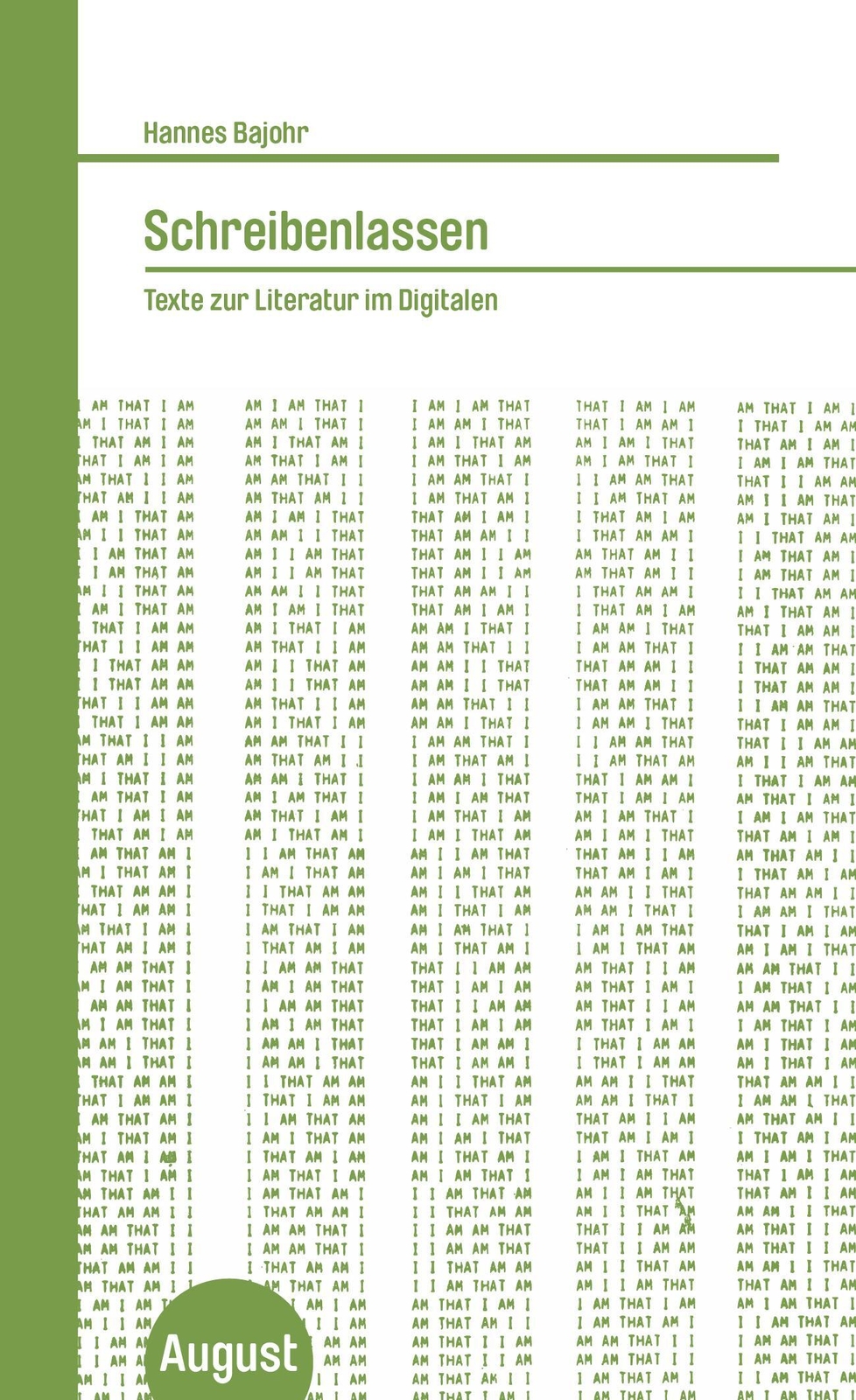 Thumbnail - Hannes Bajohr | Schreibenlassen | Taschenbuch | Deutsch (2022) | 223