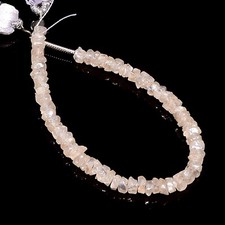 Natural White Zircon Gemstone Rondelle Faceted Beads 3X3X2 mm Strand 4" E-1323