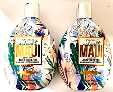 2 Pack - Tan Asz U Midnight Maui Double Shot 400X Bronzer Tanning Lotion 13.5oz