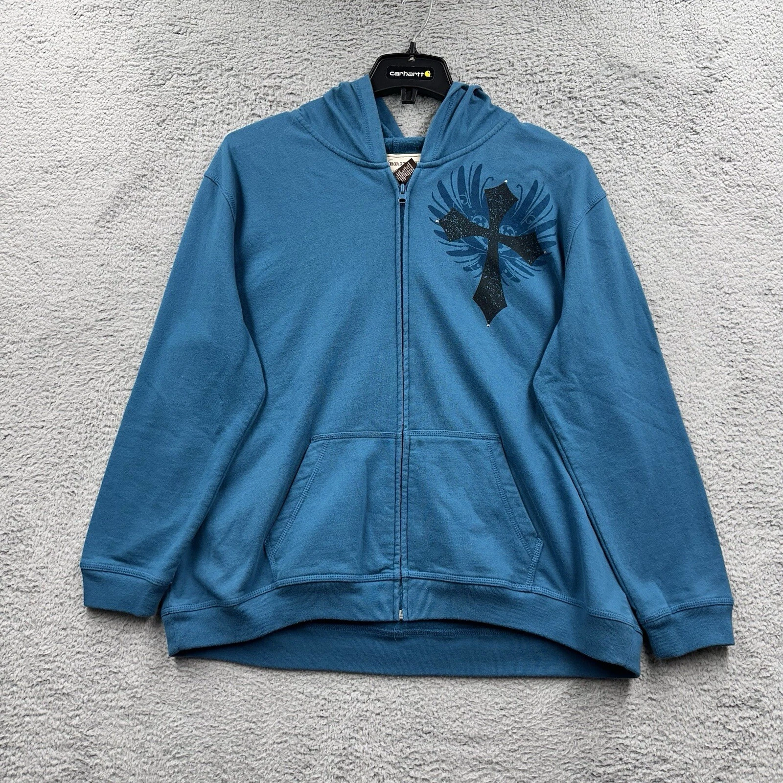 VETEMENTS Felpa con cappuccio Bit Bridle donna 1x nera logo grafica cowgirl rodeo full zip