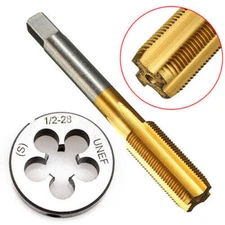 UNEF 1/2 -28 HSS Titanium Coated Tap & Round Die Set Right Hand Thread Tool C#