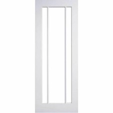Internal sliding door white prime Langdale clear or frosted glass unfinished