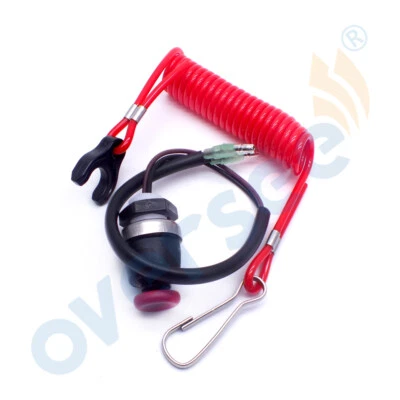 Safety Stop Switch & Lanyard 398-06830-0 398068300M For Tohatsu Nissan Outboard - Image 1 of 2