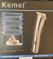 Kemei KM-418 Electric Cordless Hair Clipper Beard Mustache Trimmer Beige