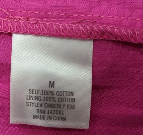 Harper heritage romper magenta pink Wide Leg Full Eyelet Floral Women's Size M - Picture 11 of 12