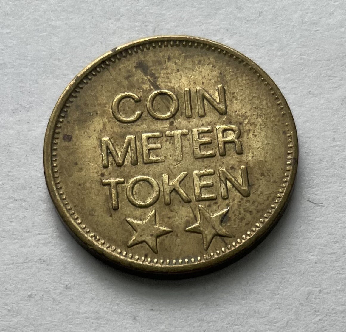 Brass Coin Meter Token 22mm