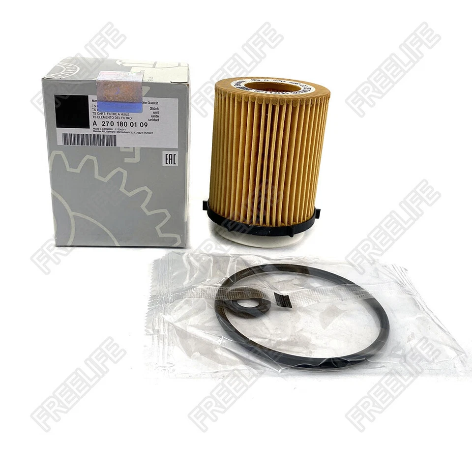 2 件装发动机机油过滤器套件适用于梅赛德斯-奔驰 GLB250 C300 A220 GLA250 GLC300 全新 — 第 2/4 张图片
