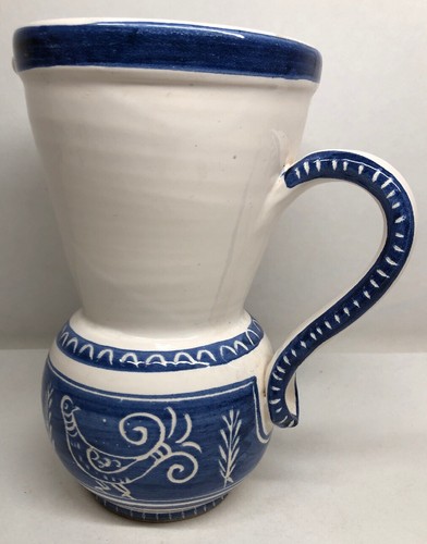 Rare Grand Pichet Durtal Yvon Roy Vallauris Vintage H 20,5 L 18 l 13 Cm - Foto 8 di 11