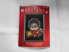 DESIGNS FOR NEEDLE VINTAGE 1998 SEALED CROSS STITCH KIT 'SNOW GLOBE' CHRISTMAS