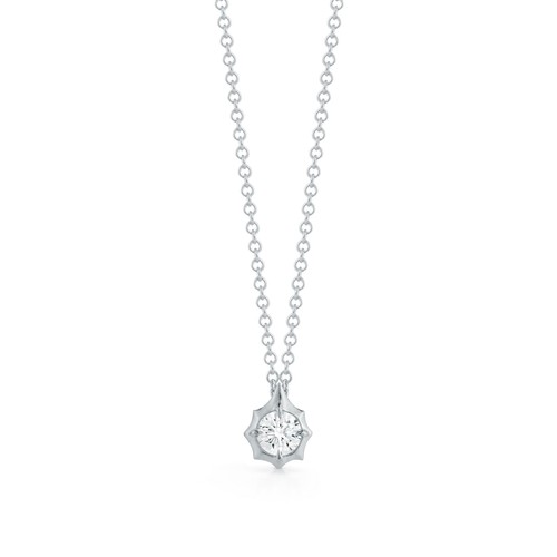 0.20ct Round cut Lab Grown Diamond 18k gold 6mm pendant with 18in chain necklace - Picture 6 of 11