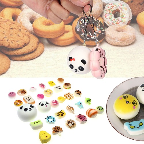 30 Pcs Simulierter Brot Donut Cake Anhänger Kuchenbrötchen Telefonriemen - Zdjęcie 3 z 12