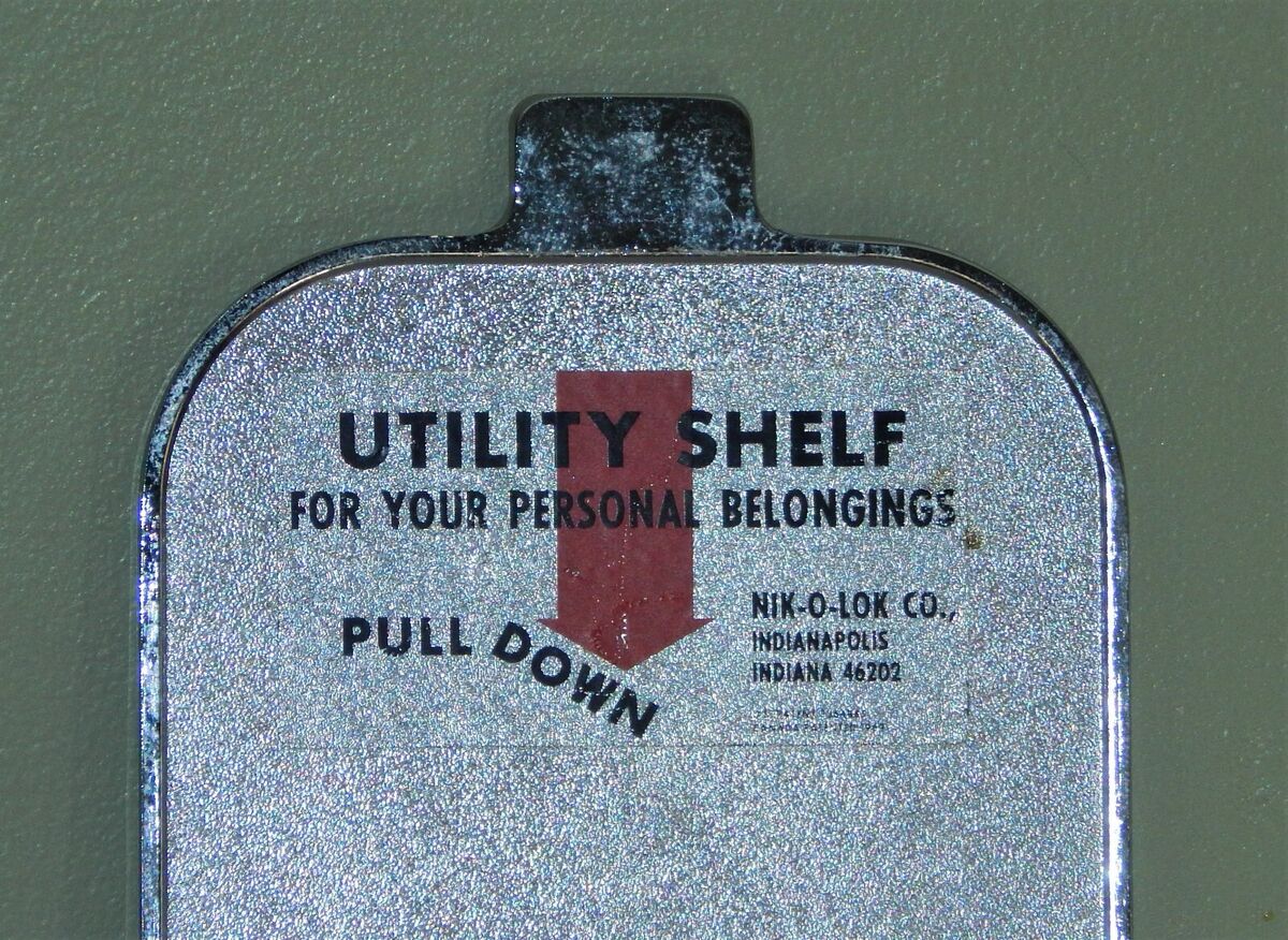 Vintage NIK-O-LOK Fold Down Utility Shelf Service Station Vintage NIK-O-LOK Fold Down Utility Shelf Service Station