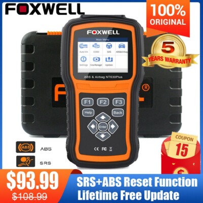FOXWELL Automotive ABS SRS Reset Scanner OBDII Code Reader Diagnostic Scan Tools